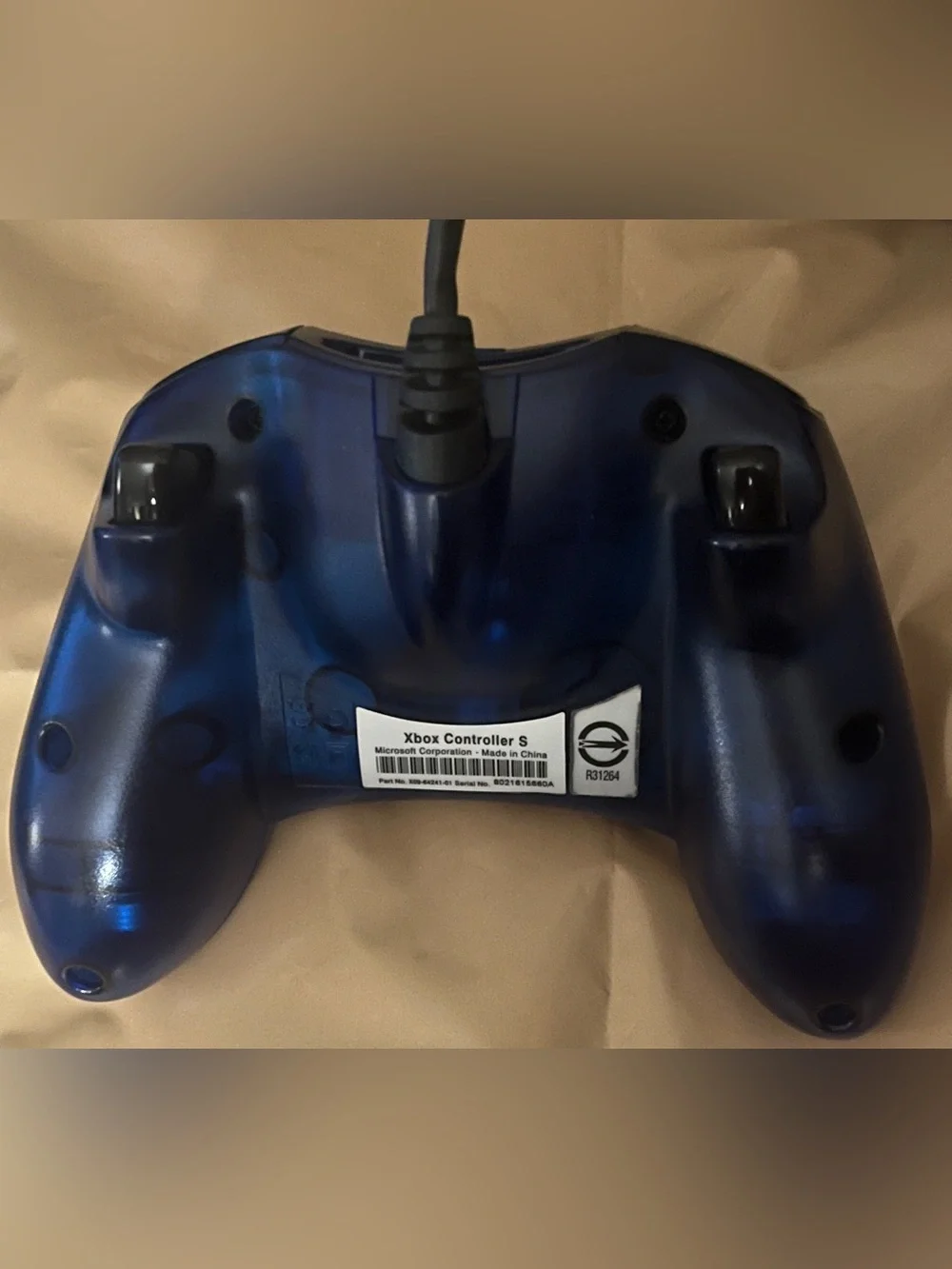 Original OEM Microsoft Xbox Controller Type S Transparent Blue Wired